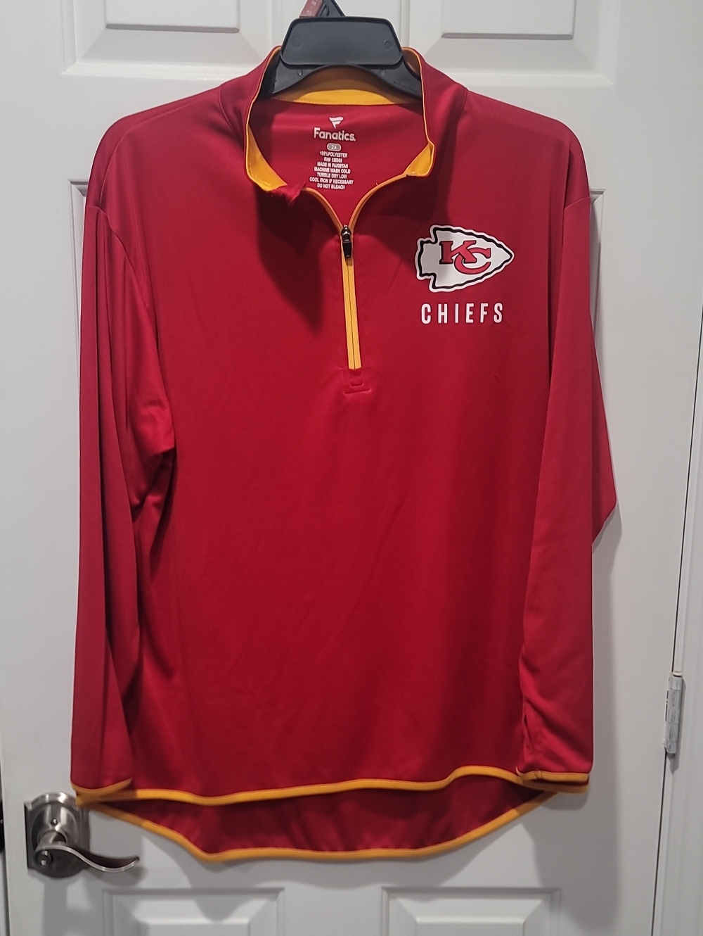 Fanatics Red and Gold Kansas City Chiefs Half-Zip Pullover